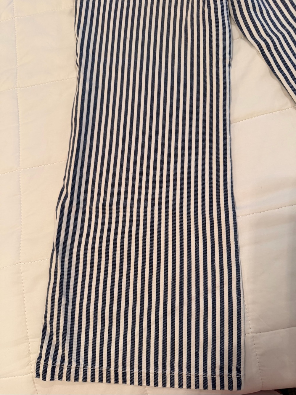 ROLLA'S Navy and White Striped High Waisted Jeans